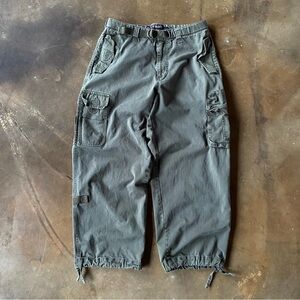 VTG Y2K Old Navy Military Tactical Army Olive Baggy Cargo Pants